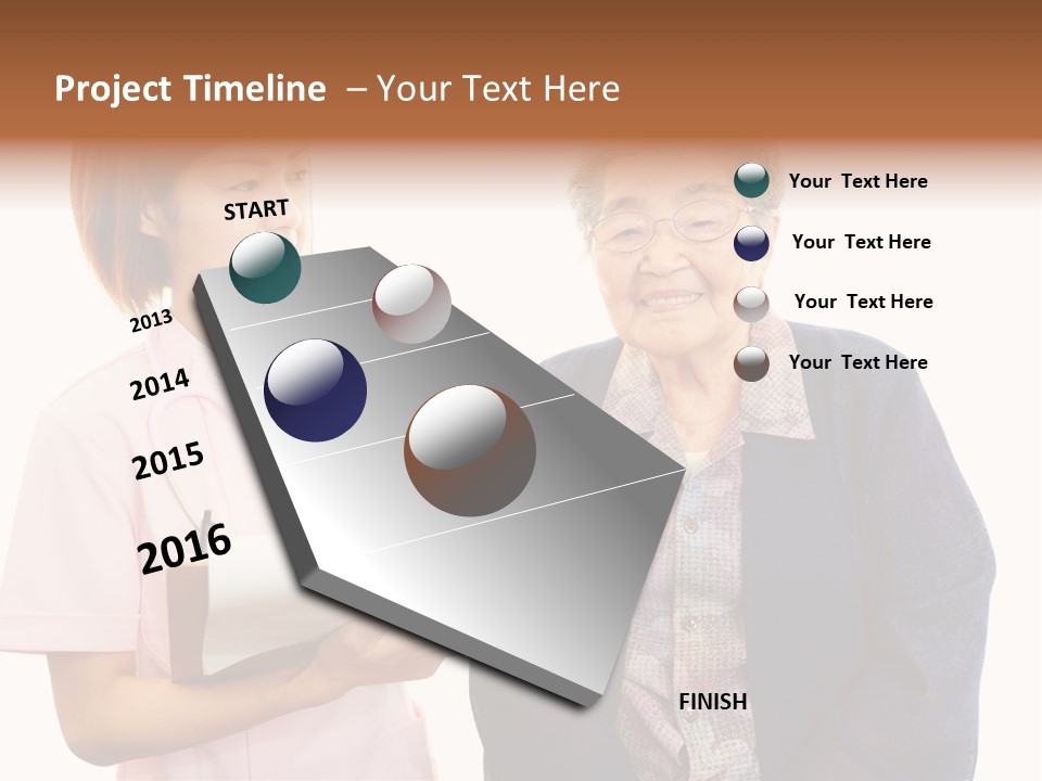 Model Senior Caregiver PowerPoint Template