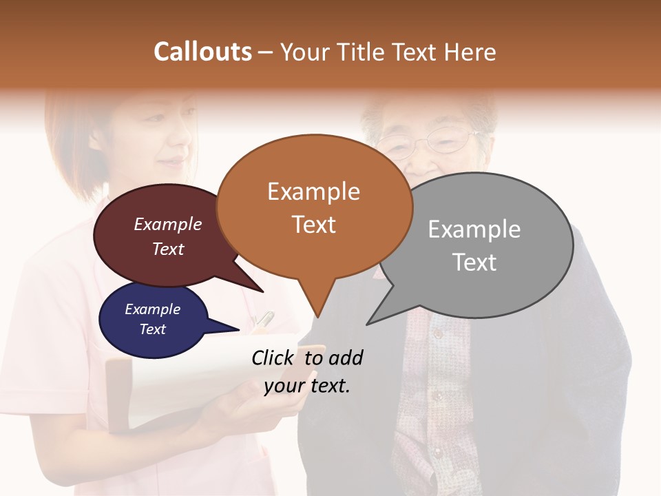 Model Senior Caregiver PowerPoint Template