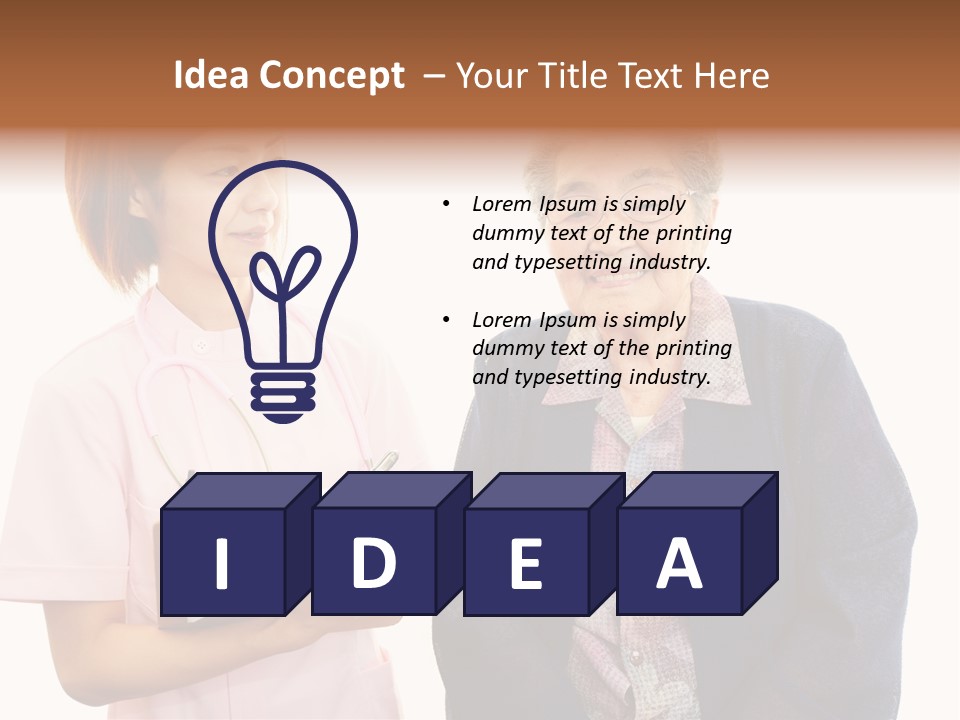 Model Senior Caregiver PowerPoint Template