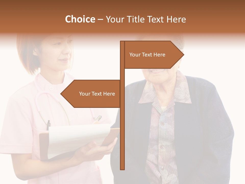 Model Senior Caregiver PowerPoint Template
