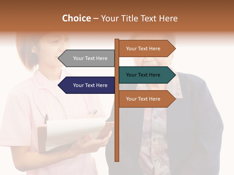 Model Senior Caregiver PowerPoint Template