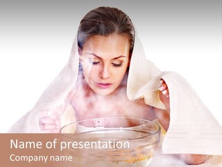 Body Facial Steam Treatment Beauty PowerPoint Template