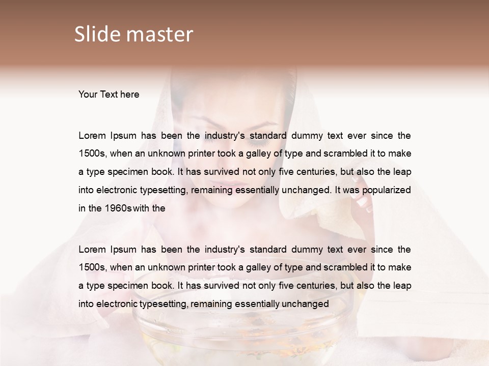 Body Facial Steam Treatment Beauty PowerPoint Template