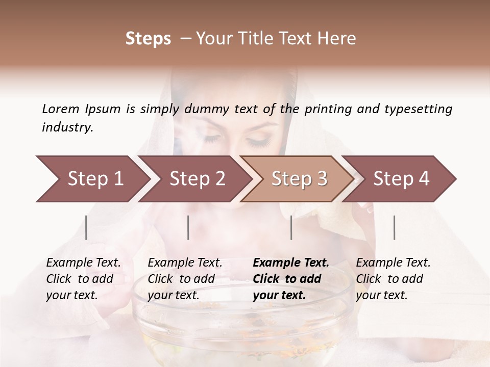 Body Facial Steam Treatment Beauty PowerPoint Template