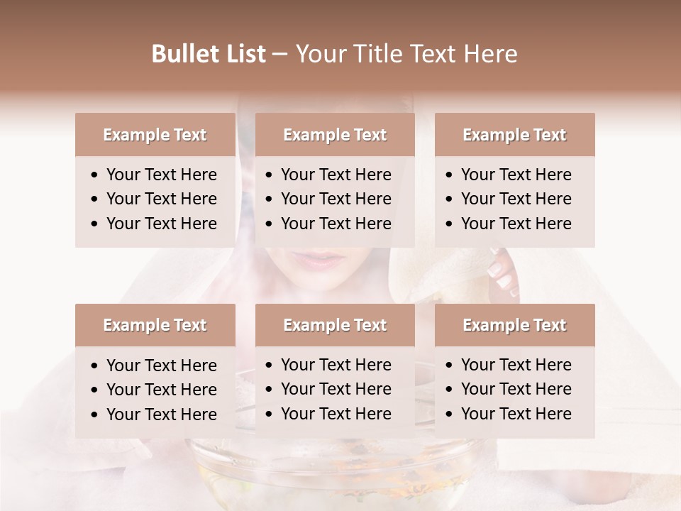 Body Facial Steam Treatment Beauty PowerPoint Template