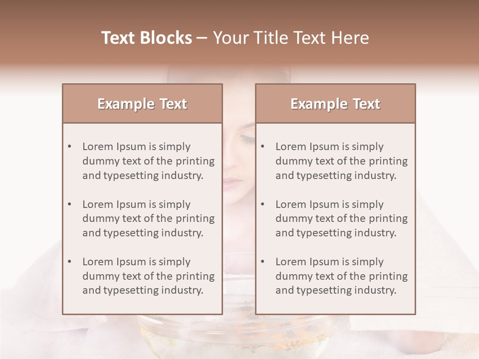 Body Facial Steam Treatment Beauty PowerPoint Template