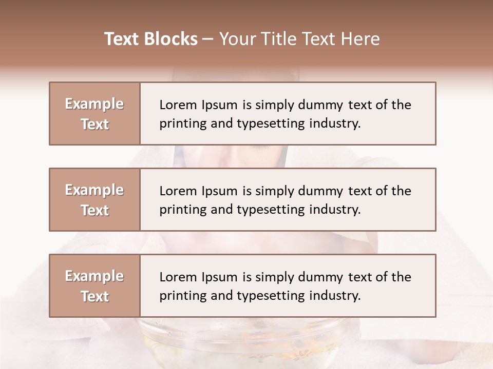 Body Facial Steam Treatment Beauty PowerPoint Template