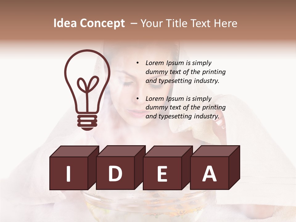 Body Facial Steam Treatment Beauty PowerPoint Template