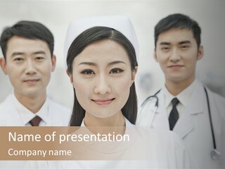 Portrait Stethoscope Scrubs PowerPoint Template