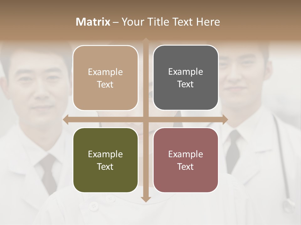 Portrait Stethoscope Scrubs PowerPoint Template