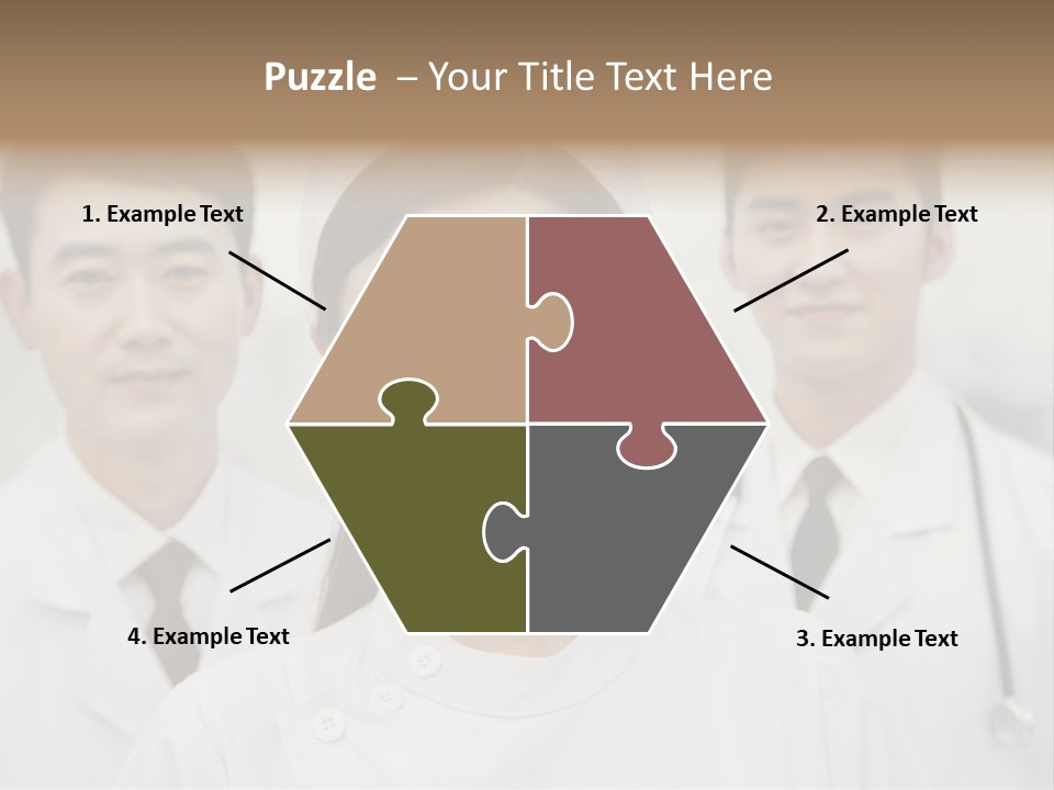 Portrait Stethoscope Scrubs PowerPoint Template