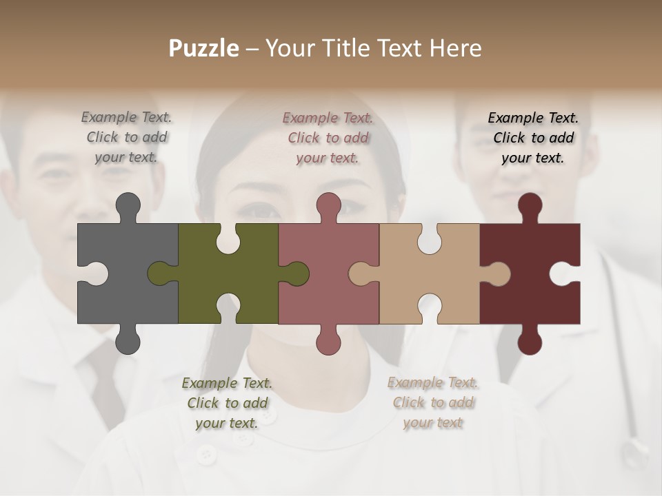 Portrait Stethoscope Scrubs PowerPoint Template