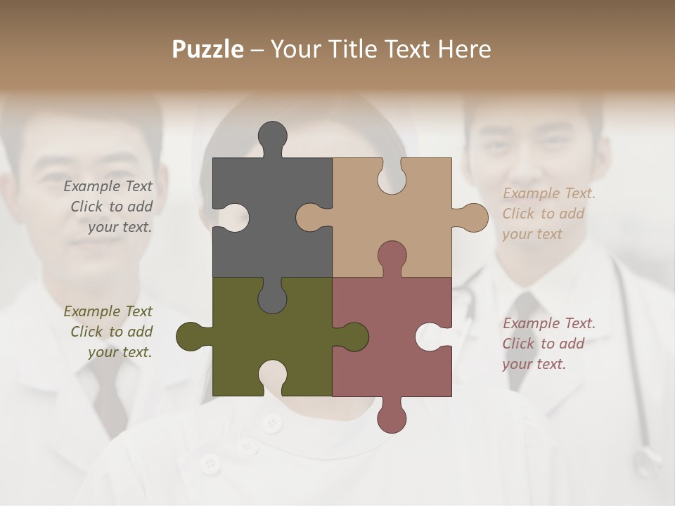 Portrait Stethoscope Scrubs PowerPoint Template