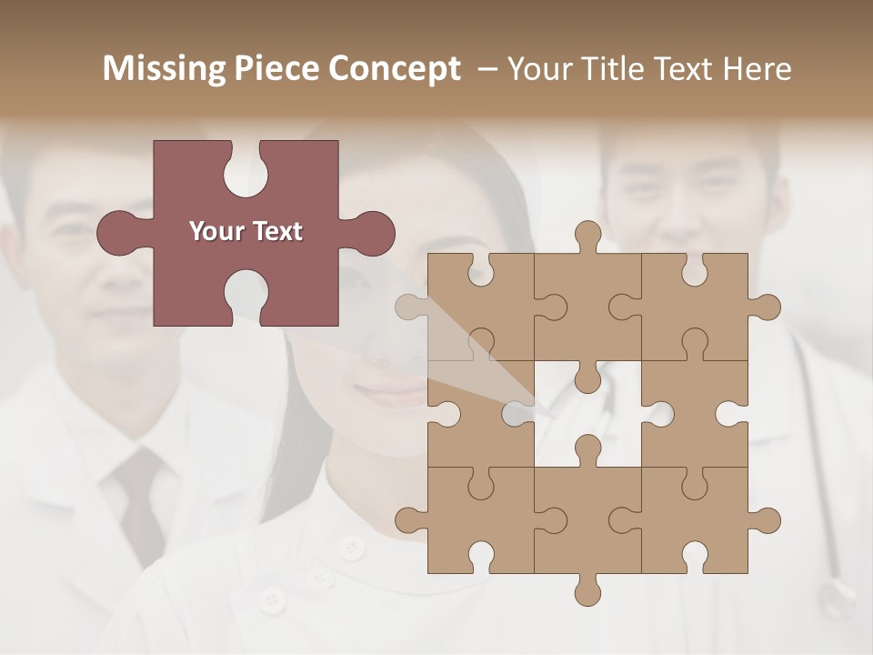 Portrait Stethoscope Scrubs PowerPoint Template