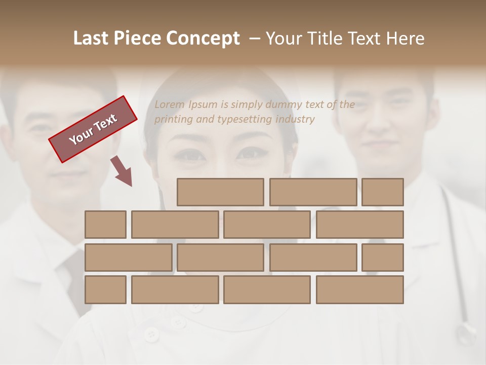 Portrait Stethoscope Scrubs PowerPoint Template