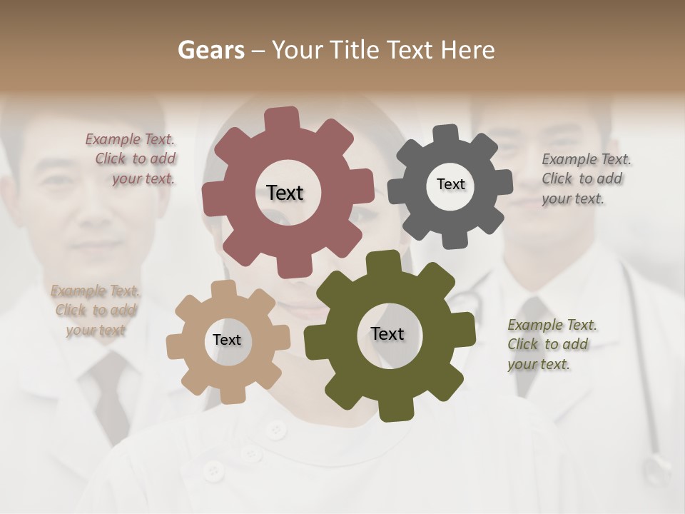 Portrait Stethoscope Scrubs PowerPoint Template