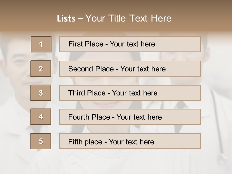 Portrait Stethoscope Scrubs PowerPoint Template