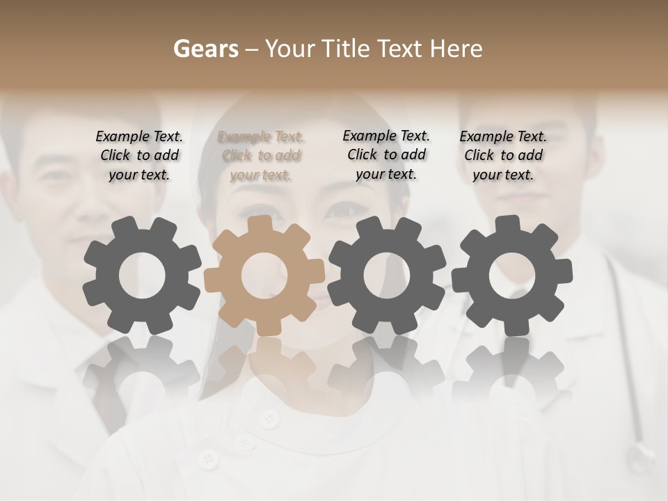 Portrait Stethoscope Scrubs PowerPoint Template