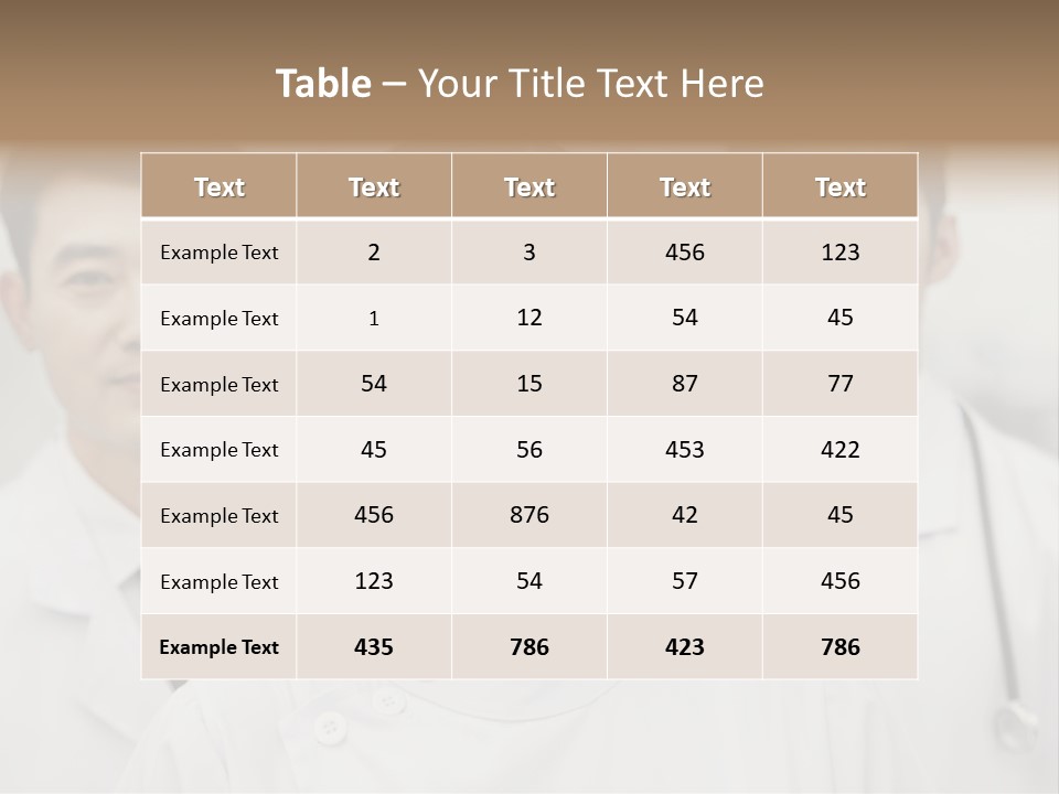 Portrait Stethoscope Scrubs PowerPoint Template