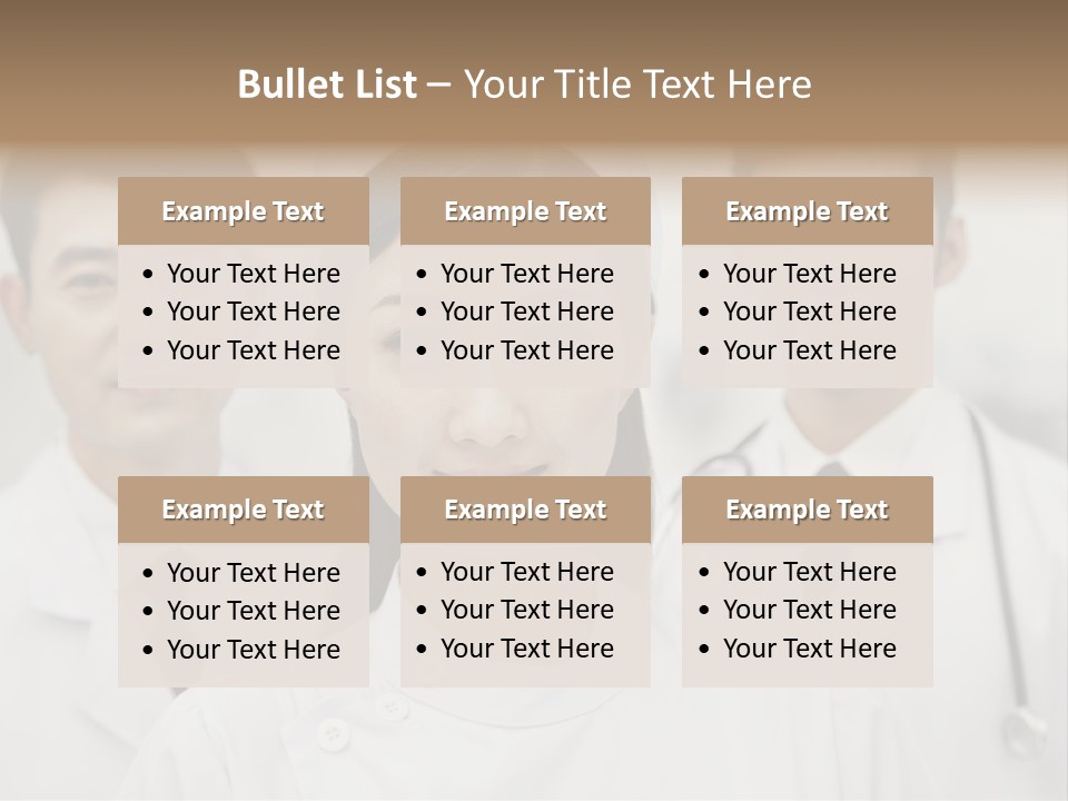 Portrait Stethoscope Scrubs PowerPoint Template
