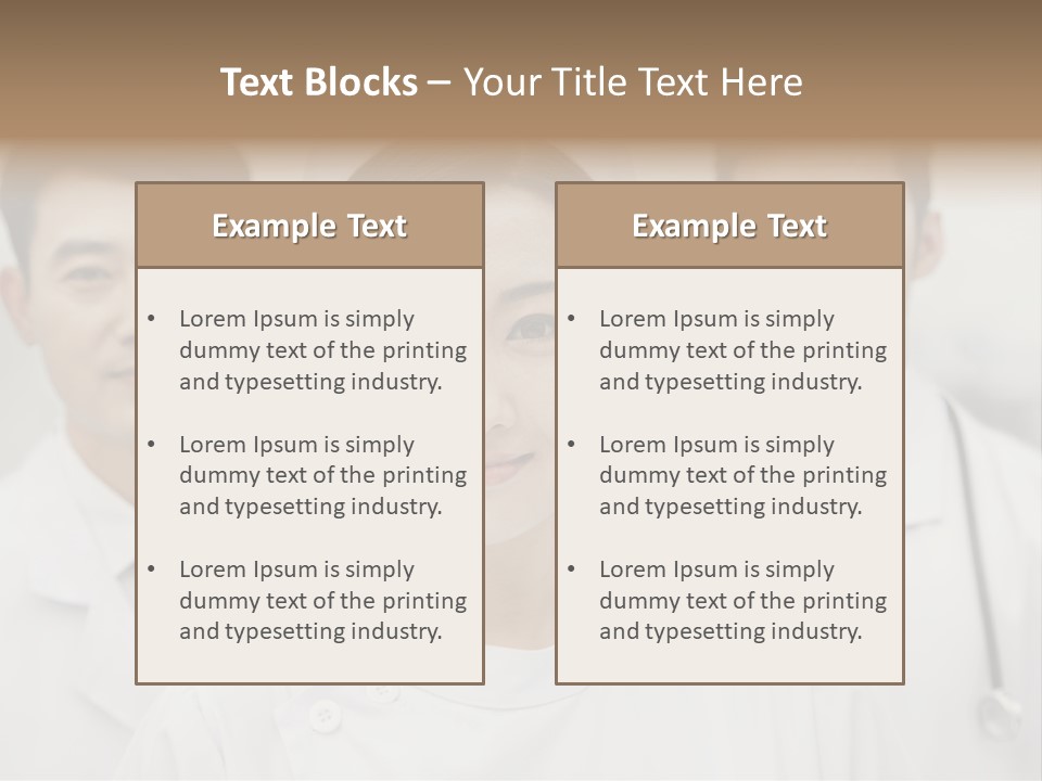 Portrait Stethoscope Scrubs PowerPoint Template