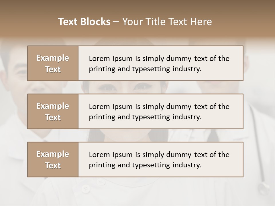Portrait Stethoscope Scrubs PowerPoint Template