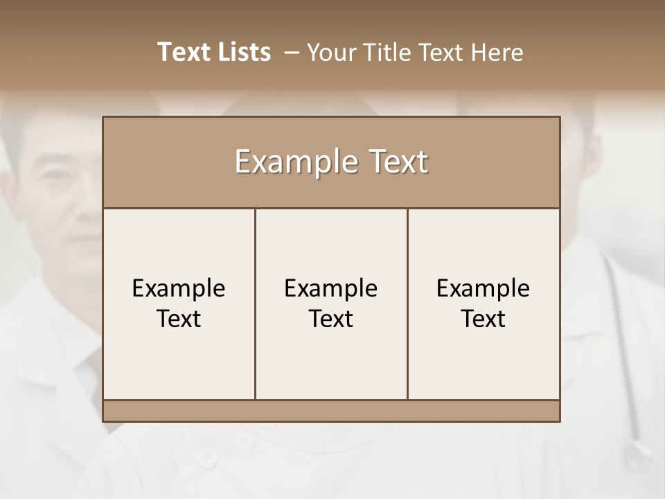 Portrait Stethoscope Scrubs PowerPoint Template