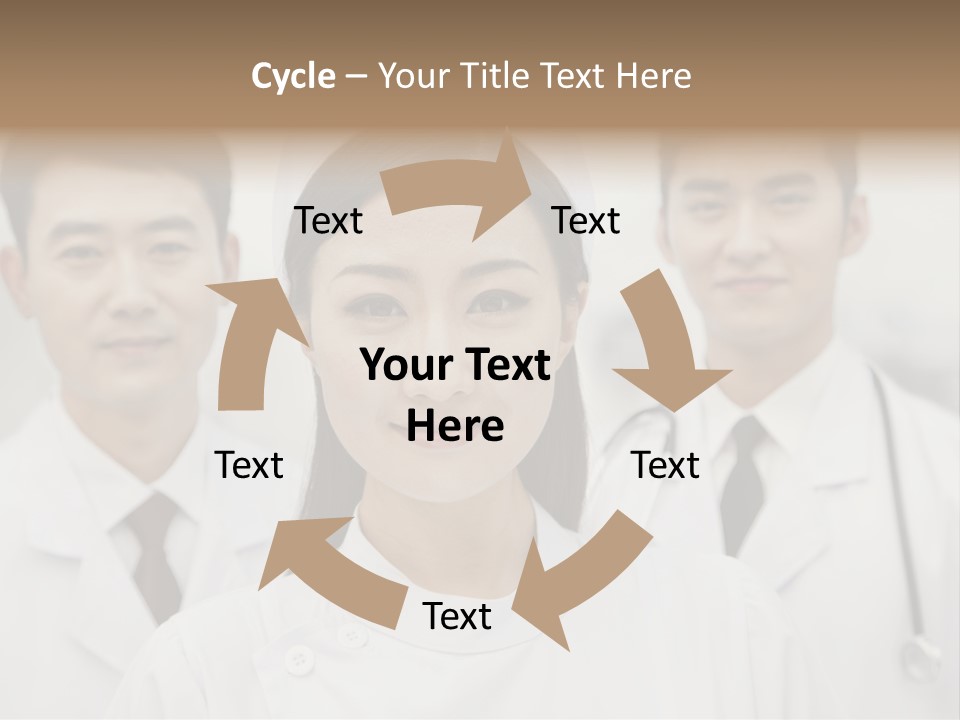 Portrait Stethoscope Scrubs PowerPoint Template