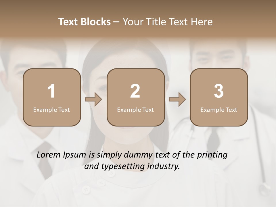 Portrait Stethoscope Scrubs PowerPoint Template