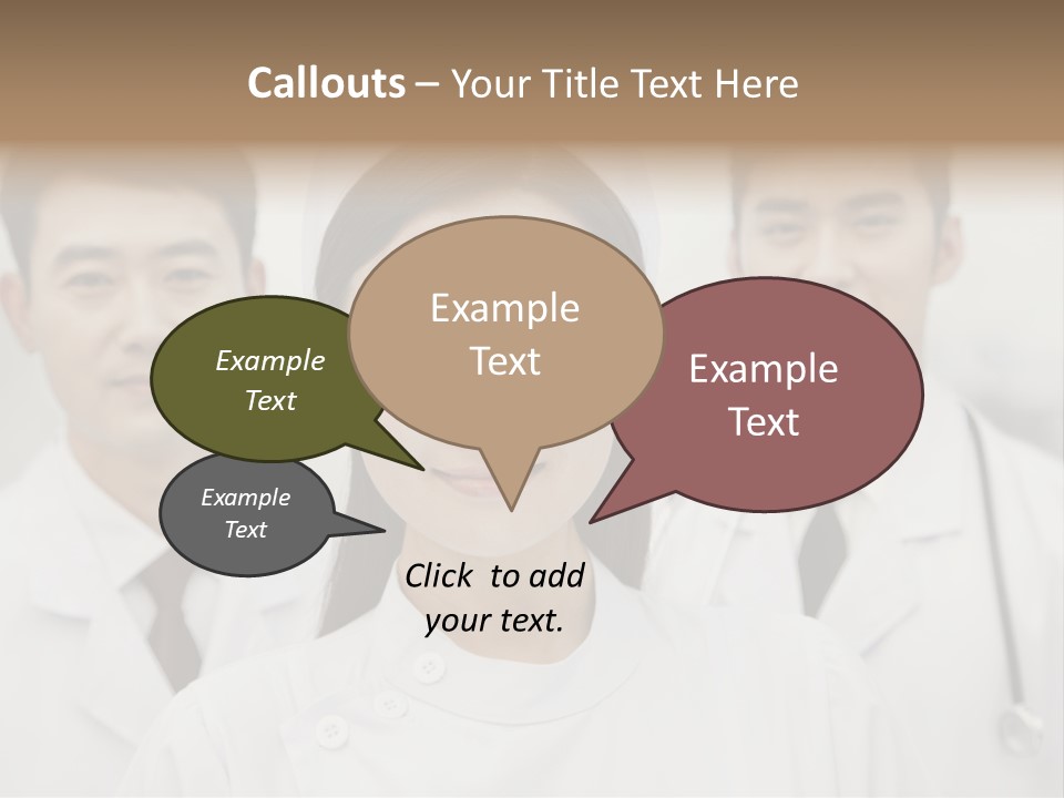Portrait Stethoscope Scrubs PowerPoint Template