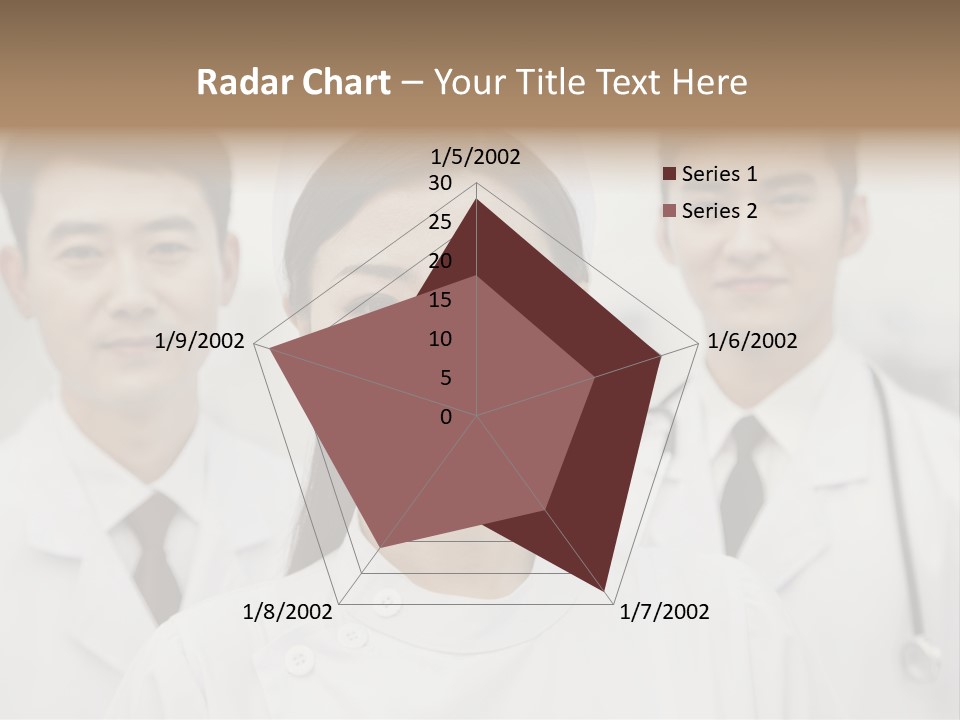 Portrait Stethoscope Scrubs PowerPoint Template