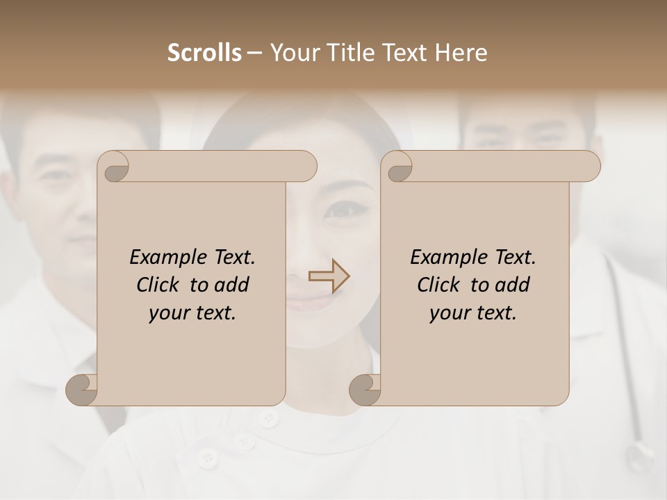 Portrait Stethoscope Scrubs PowerPoint Template