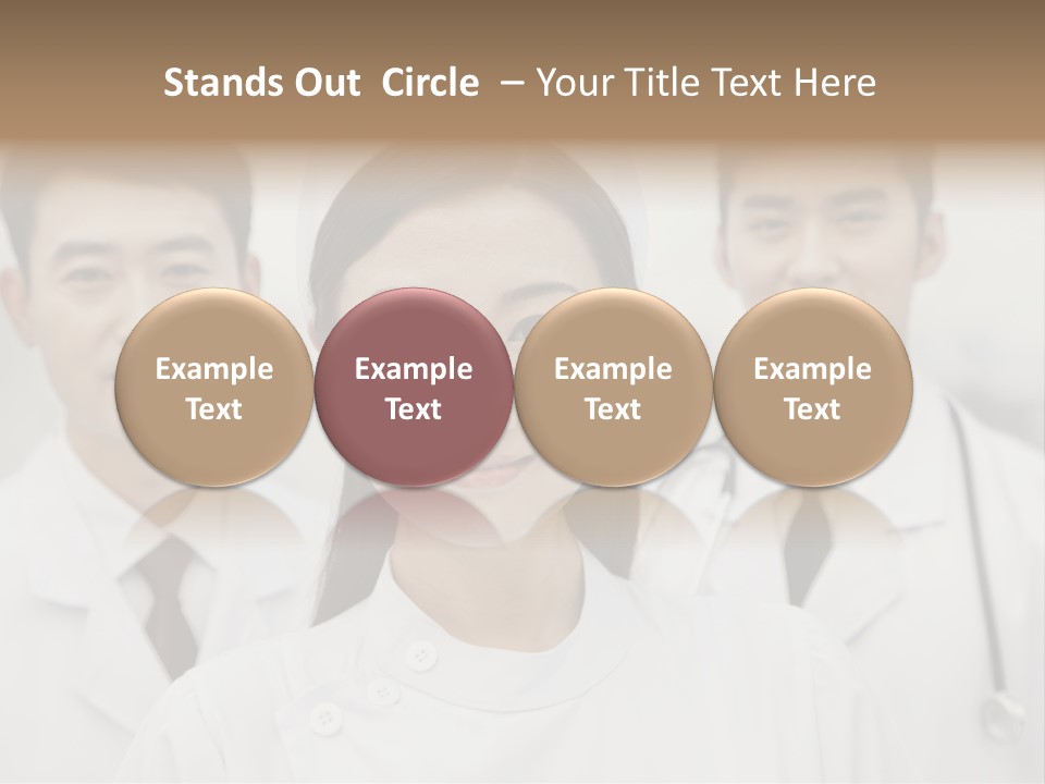 Portrait Stethoscope Scrubs PowerPoint Template