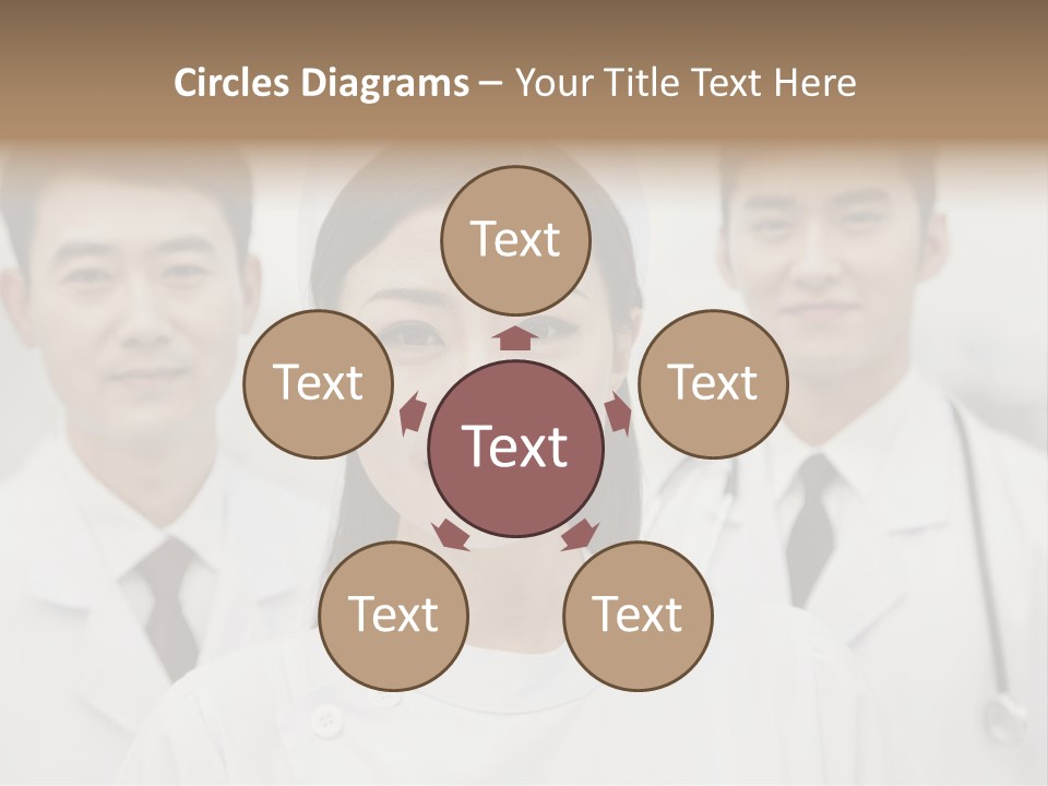 Portrait Stethoscope Scrubs PowerPoint Template