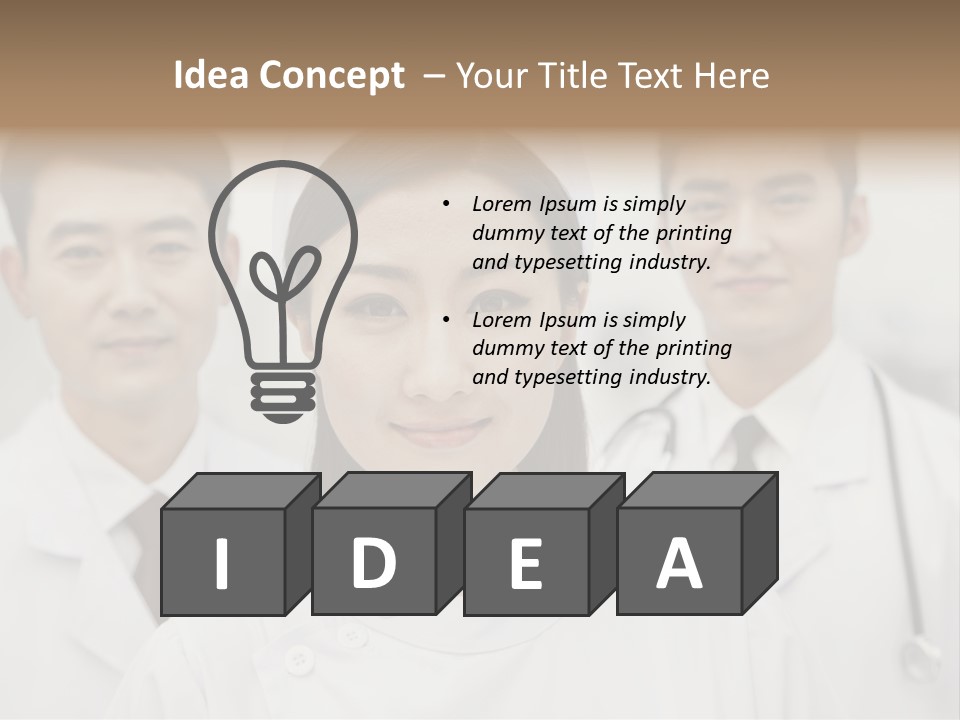 Portrait Stethoscope Scrubs PowerPoint Template