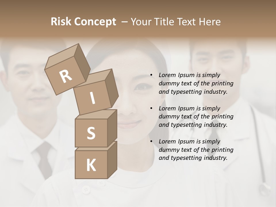 Portrait Stethoscope Scrubs PowerPoint Template