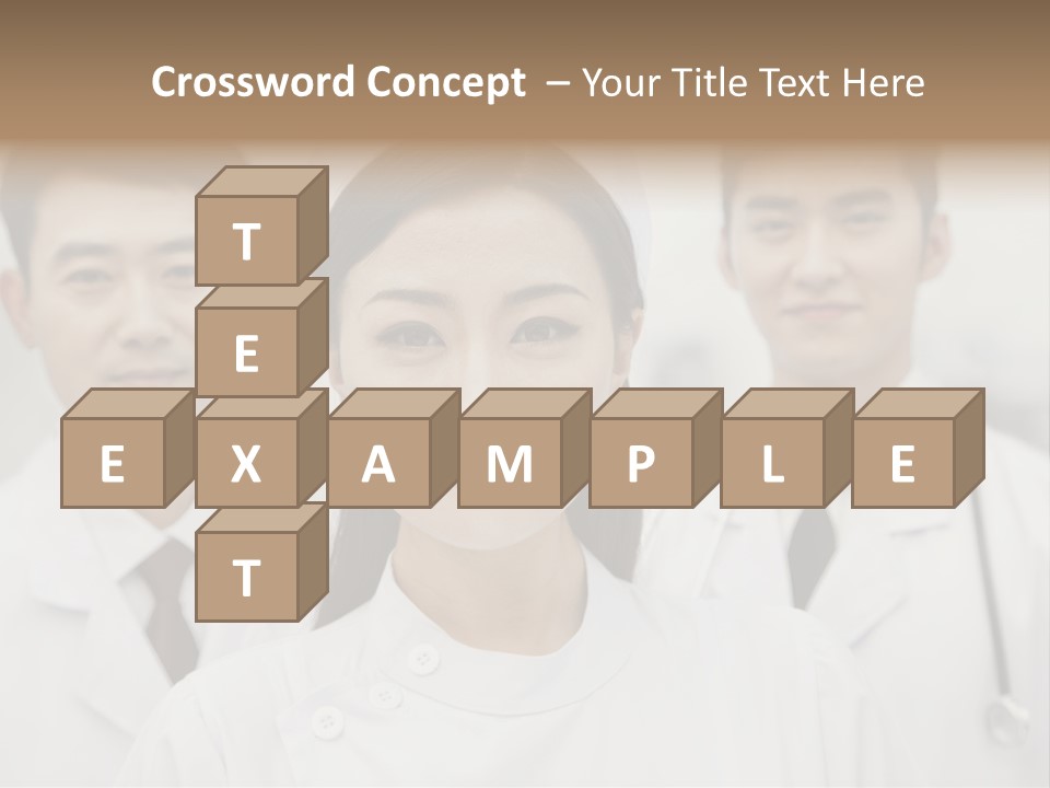 Portrait Stethoscope Scrubs PowerPoint Template