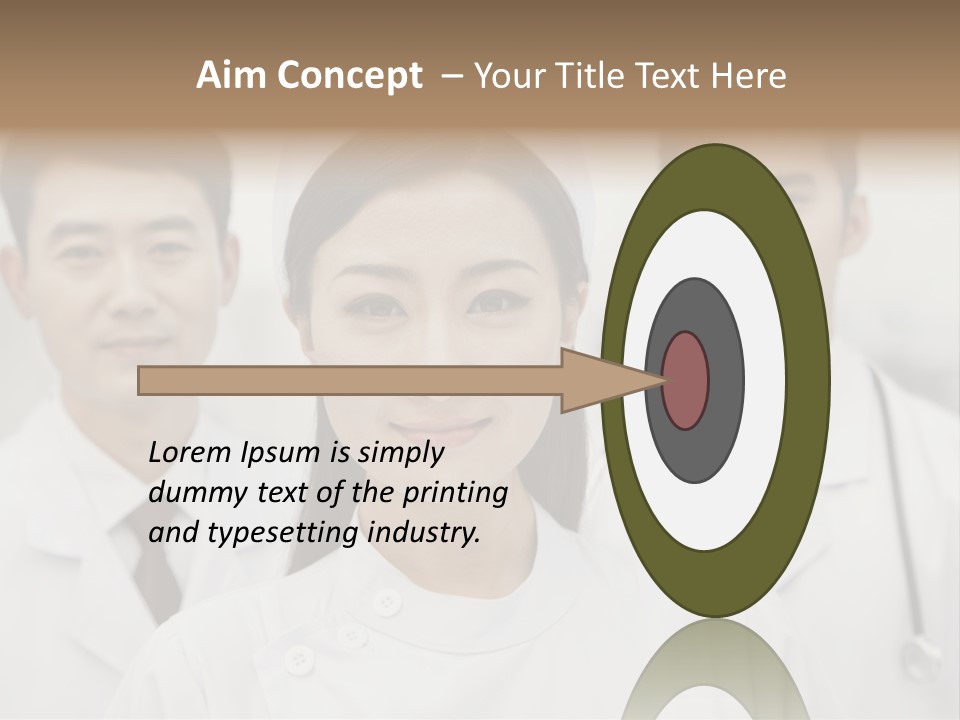 Portrait Stethoscope Scrubs PowerPoint Template