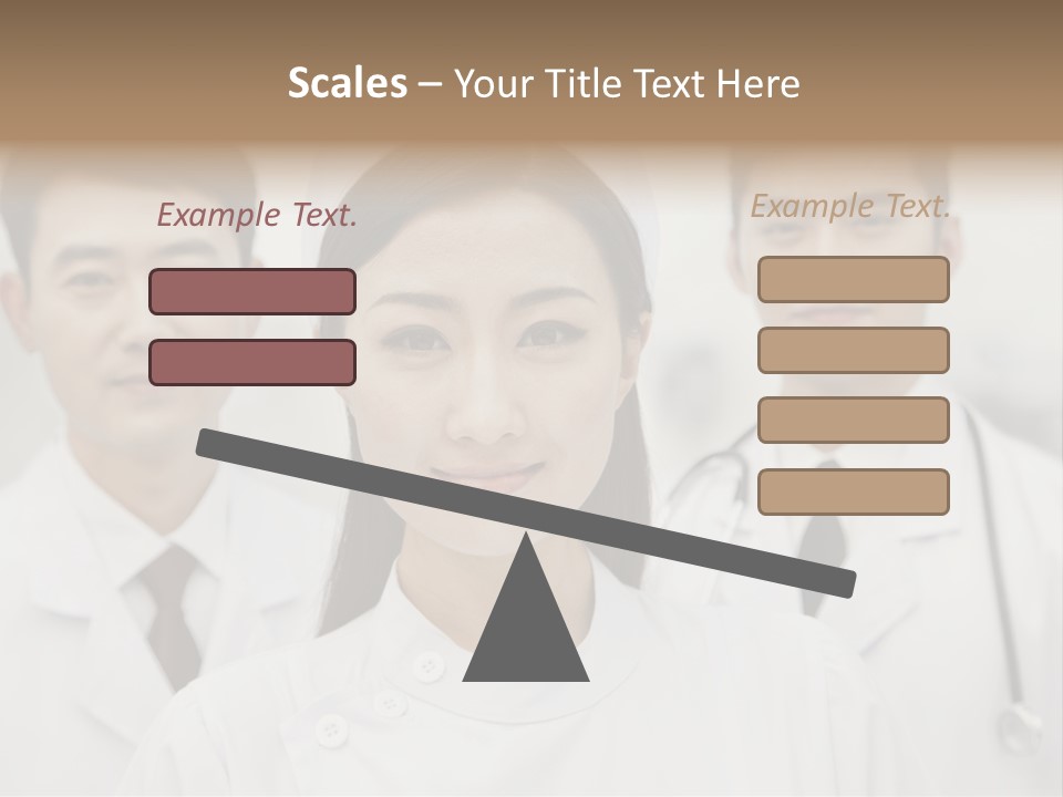 Portrait Stethoscope Scrubs PowerPoint Template