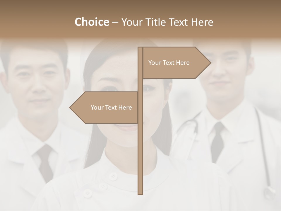 Portrait Stethoscope Scrubs PowerPoint Template