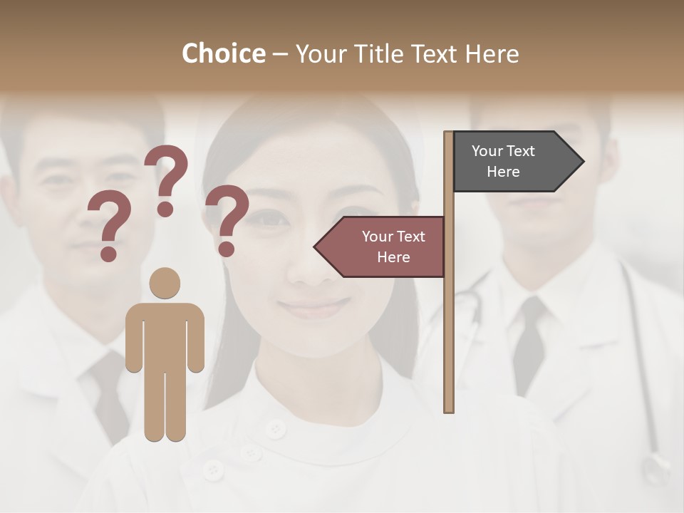 Portrait Stethoscope Scrubs PowerPoint Template