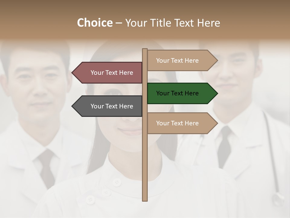 Portrait Stethoscope Scrubs PowerPoint Template