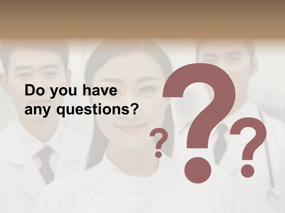 Portrait Stethoscope Scrubs PowerPoint Template