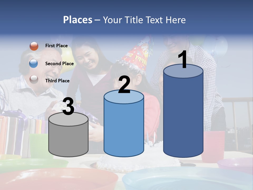 Birthday Senior Men Granddaughter PowerPoint Template