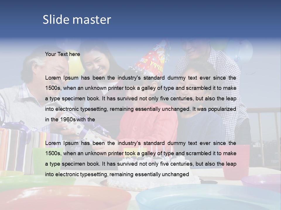 Birthday Senior Men Granddaughter PowerPoint Template