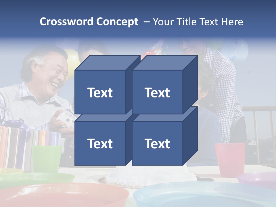 Birthday Senior Men Granddaughter PowerPoint Template