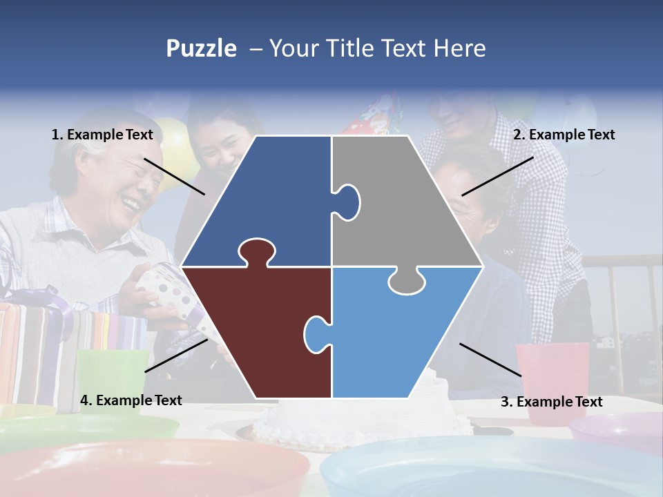 Birthday Senior Men Granddaughter PowerPoint Template