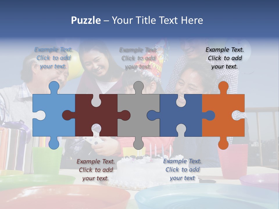 Birthday Senior Men Granddaughter PowerPoint Template