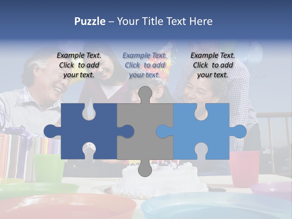 Birthday Senior Men Granddaughter PowerPoint Template