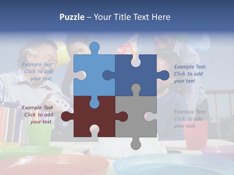 Birthday Senior Men Granddaughter PowerPoint Template